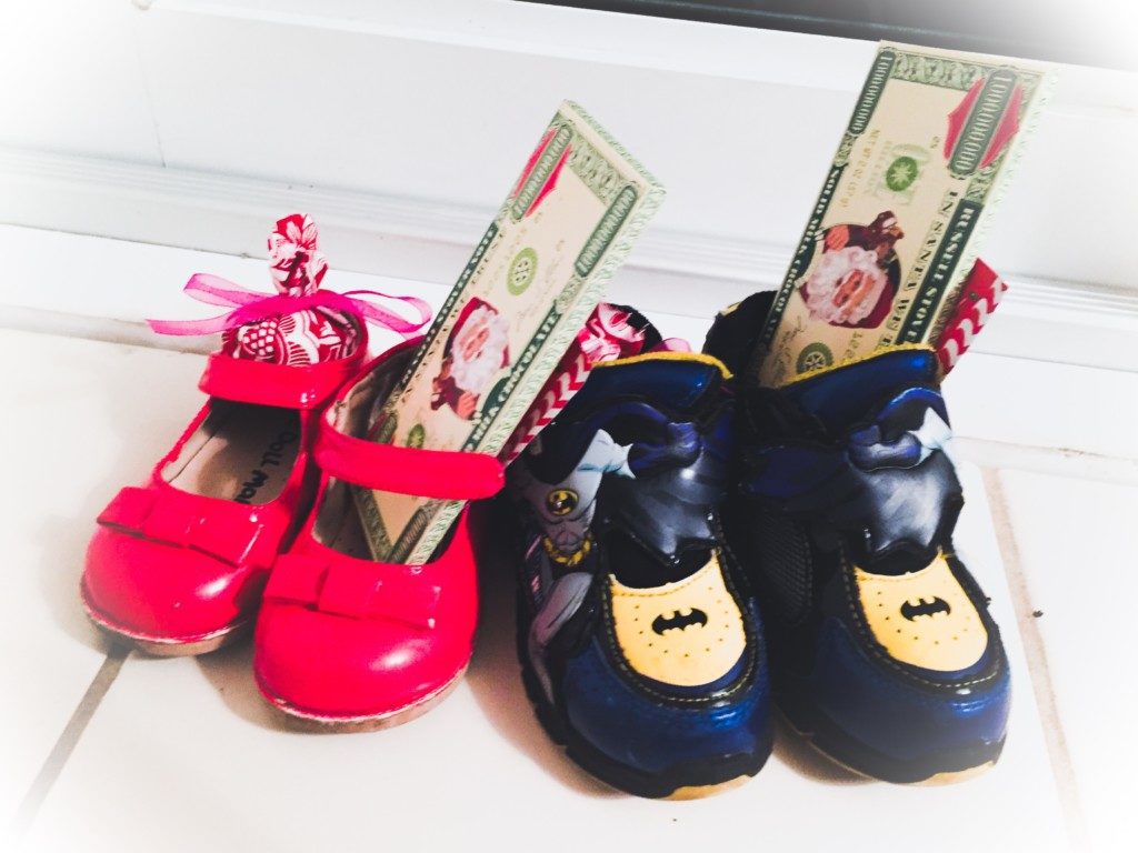 Image: Children's shoes with treats from Saint Nicholas