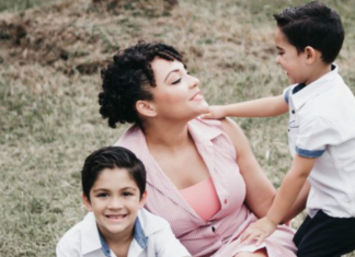 Image: A mother with her sons