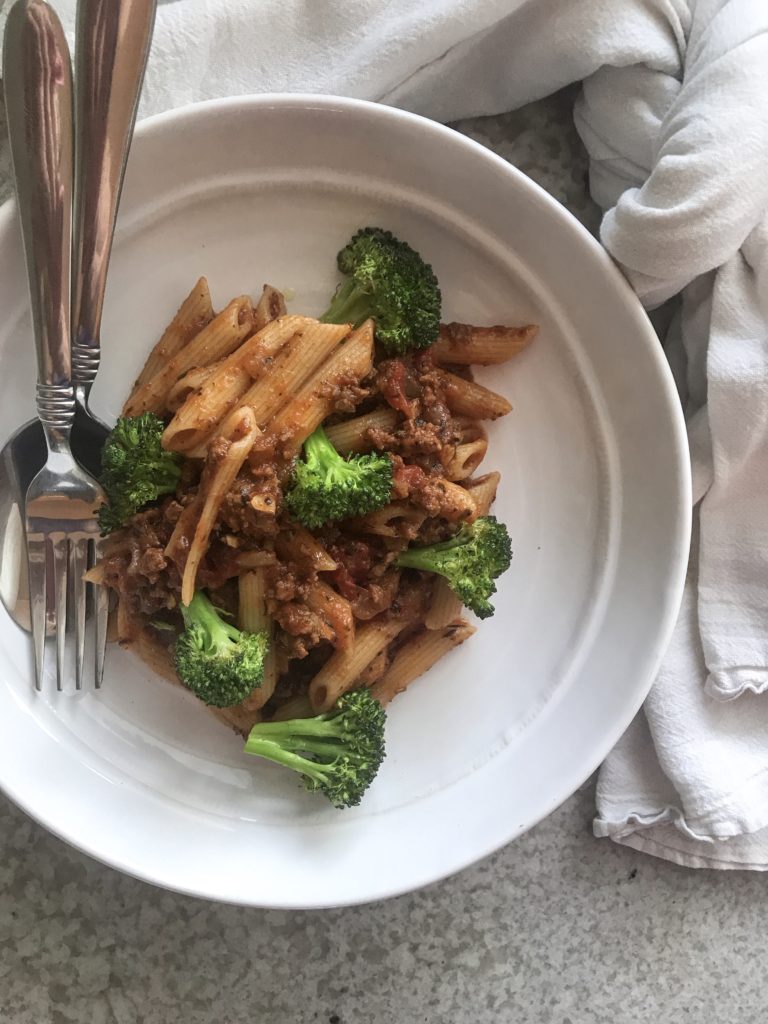 pasta and broccoli