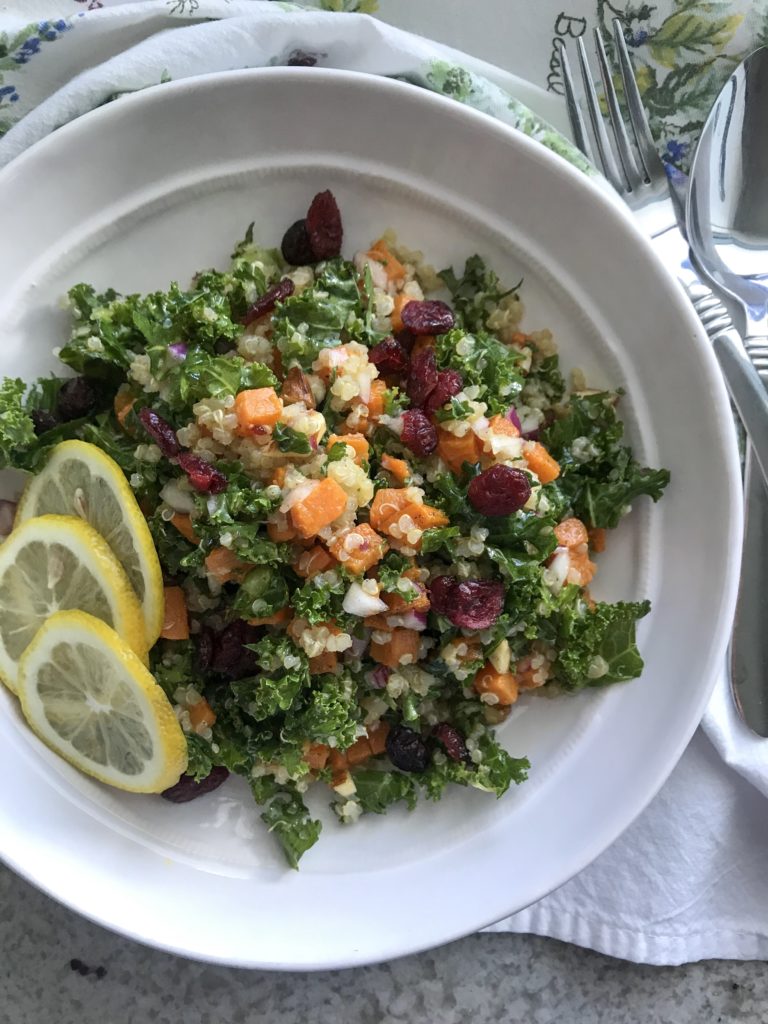 Roasted Sweet Potato, Quinoa, & Kale Fall Salad: A Quick Weeknight Meal Whitney Khan Contributor Miami Moms Blog