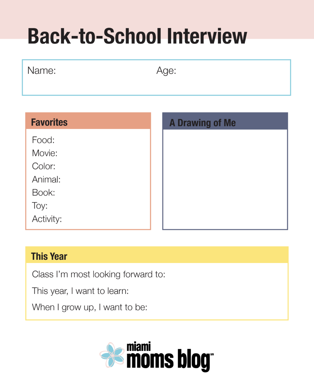 miami moms blog free printable back to school interview 