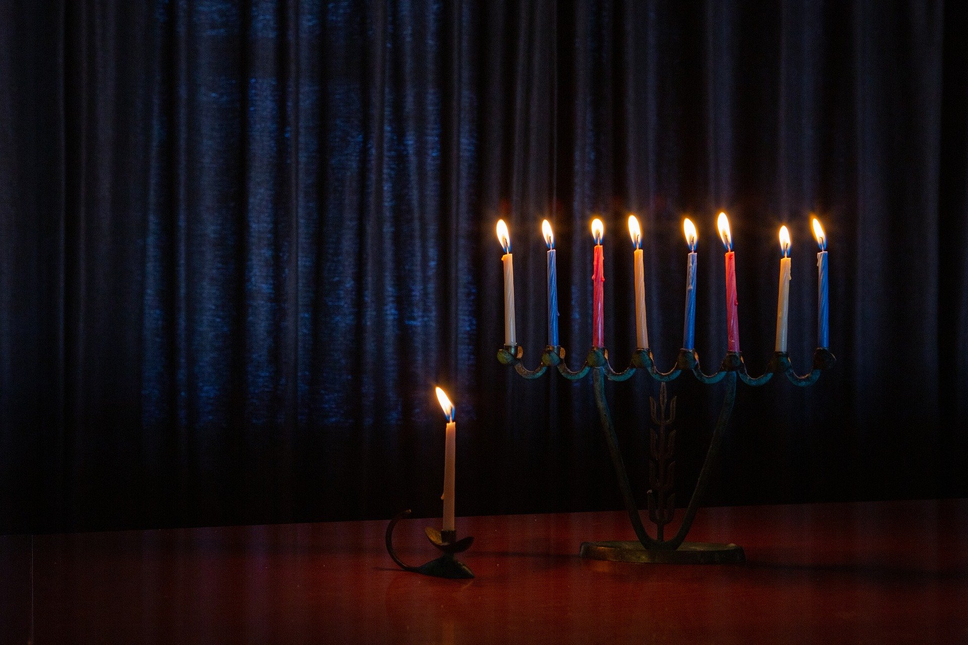 Image: A colorful menorah