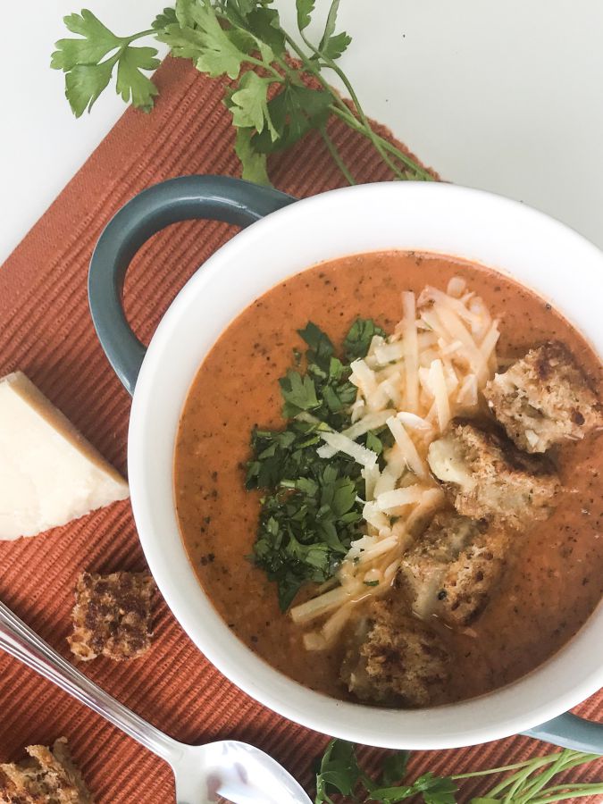 Homemade Tomato Soup with Grilled Cheese Croutons Whitney Khan Contributor Miami Moms Blog