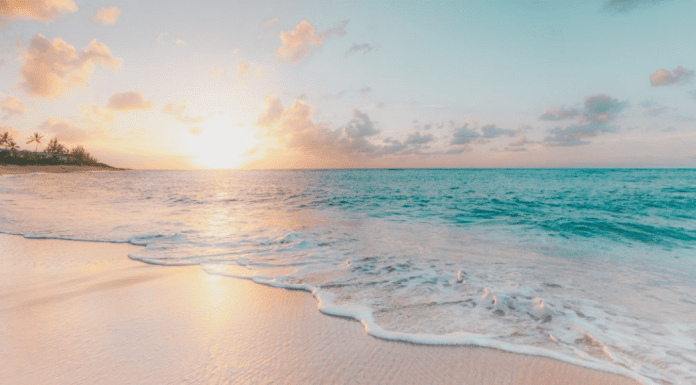 Image: A perfect sunrise over the water in Cocoa Beach, FL