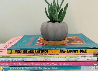 Image: A stack of children's books for Hispanic Heritage Month
