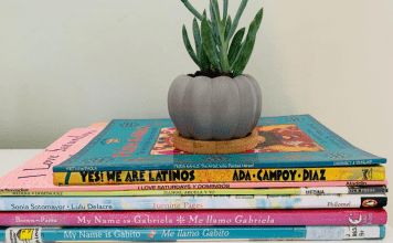 Image: A stack of children's books for Hispanic Heritage Month