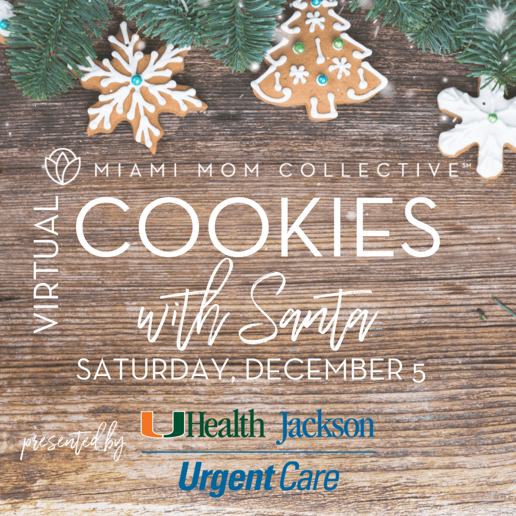 Miami Mom Collective Cookies with Santa Miami Holiday Events 2020