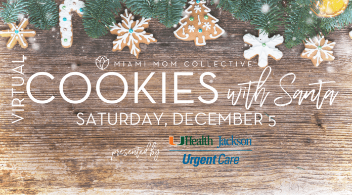 Miami Mom collective Cookies with Santa 2020