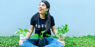 Houseplant Appreciation Day: Easy Options and Helpful Tips Image: Ana-Sofia holding a few species of pothos plants