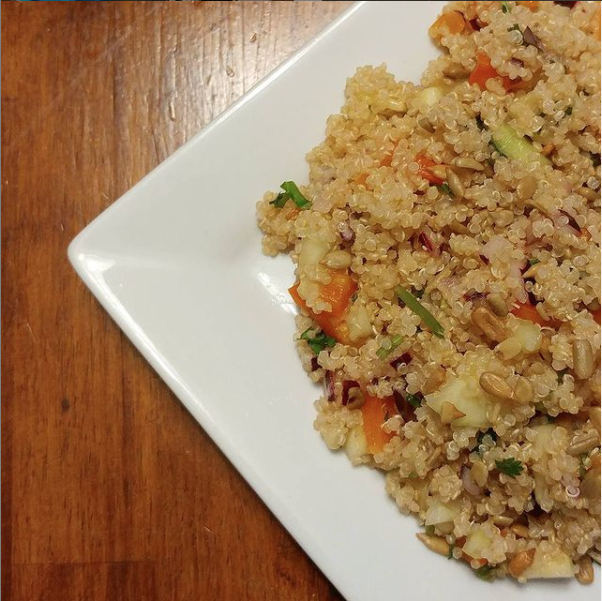 A plate of quinoa salad (Recipes: 3 Inspirations to Help You Keep Your New Year's Resolutions Janeris Marte Contributor Miami Mom Collective)