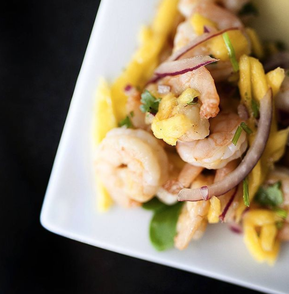 Mango salsa with shrimp (Recipes: 3 Inspirations to Help You Keep Your New Year's Resolutions Janeris Marte Contributor Miami Mom Collective)