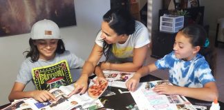 Setting SMART Goals + Preparing for Change | MOM STRONG Illiett working on vision boards with her kids