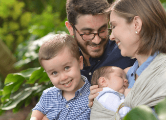 Brittany Aquart, Miami Mom Collective Contributor, with her husband and two sons. (Miami Mom Collective Welcomes MIA Mom Brittany Aquart)
