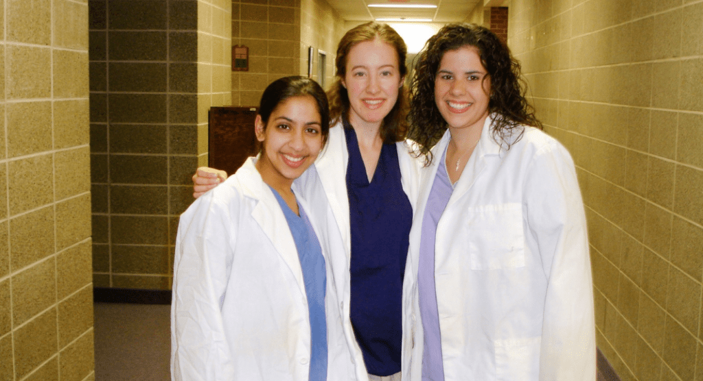 Zoe with two of her classmates (Zoe Costa Contributor Miami Mom Collective)