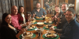Happy St. Patrick’s Day: My Husband’s 3 Day Corned Beef Brisket Alisa and her family enjoying a meal on St. Patrick's Day (Happy St. Patrick's Day: My Husband's 3 Day Corned Beef Brisket Alisa Britton Contributor Miami Mom Collective)