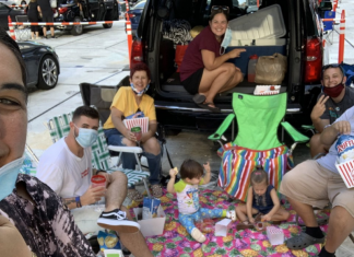 Image: Holly celebrating her birthday with her family (Living During a Pandemic: Am I a Better Mom as a Result? Holly Farver Contributor Miami Mom Collective)