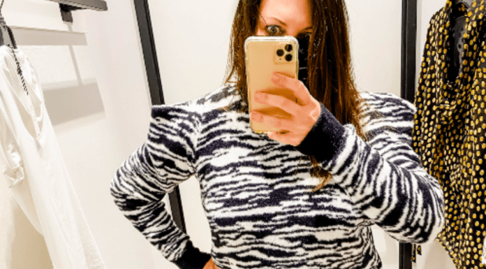 Meredith trying one of this year's bold fashion trends (Spring Fashion Trends to Replace My Favorite Pandemic Sweatpants Meredith Kallaher Contributor Miami Mom Collective)