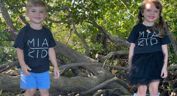 Dianna's kids wearing their MIA KID shirts (Love Where You Live: Why I Love Living in Cutler Bay Dianna Hill Contributor Miami Mom Collective)