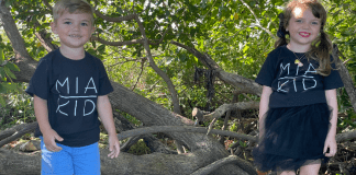 Love Where You Live: Why I Love Living in Cutler Bay Dianna's kids wearing their MIA KID shirts (Love Where You Live: Why I Love Living in Cutler Bay Dianna Hill Contributor Miami Mom Collective)