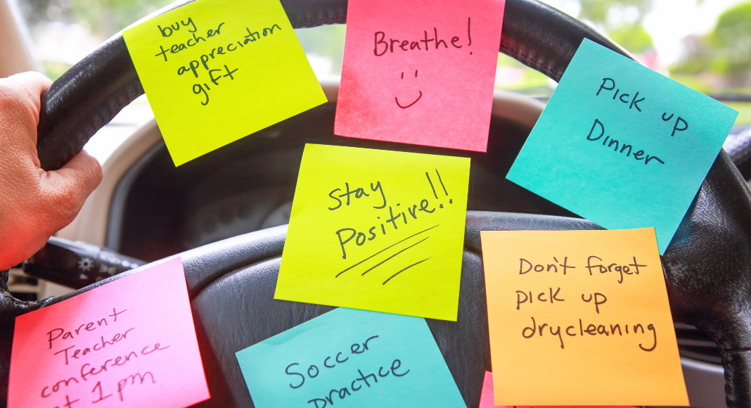 A bunch of sticky notes of tasks to do (It Takes a Village: A Single Mom's Perspective of Making It All Happen Adita Lang Contributor Miami Mom Collective)