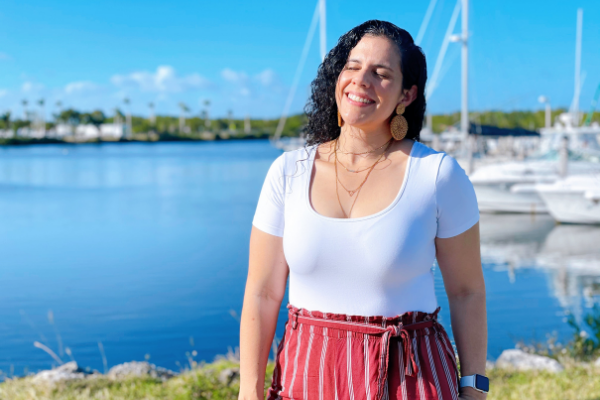 Zoe enjoying the sun at a local marina (Zoe Costa Contributor Miami Mom Collective)