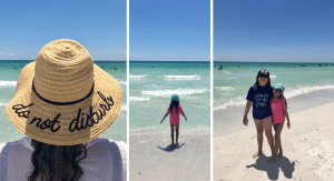 Vanessa and her daughters at the beach (Let’s Go Places! 5 Trips to Take Now Vanessa Santamaria Contributor Miami Mom Collective)