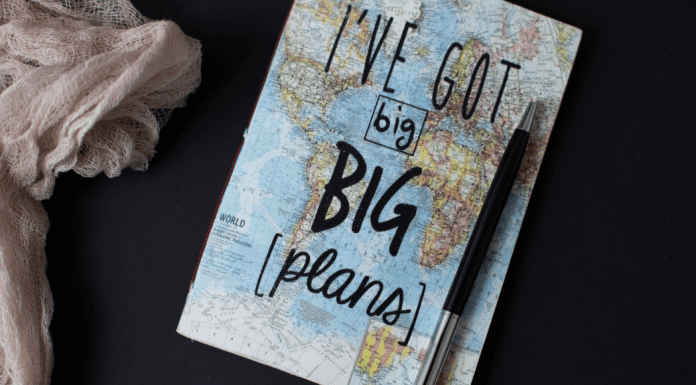 Image: A map of the world and a pen