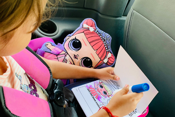 Image: Jessica's daughter enjoying some new toys