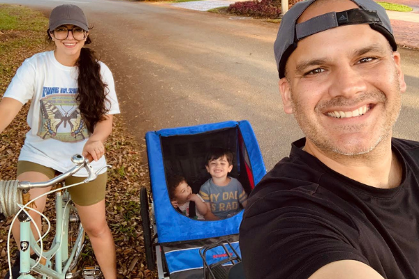 Jacqueline and her family enjoying the bike trails (Love Where You Live: Why I Love Living in Miami Lakes Jacqueline Jebian Garcia Contributor Miami Mom Collective)