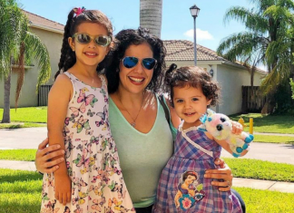 Zoe with her daughters (Moving to Miami: What I Wish I Knew Zoe Costa Contributor Miami Mom Collective)