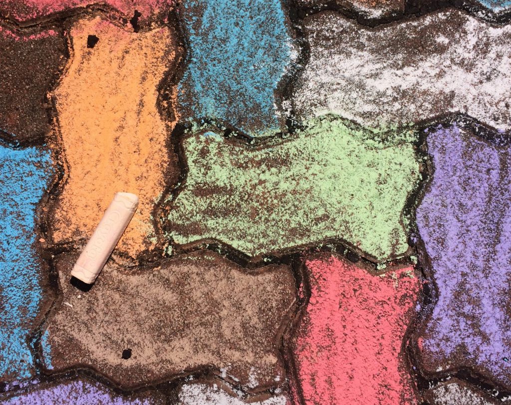 Sidewalk chalk art