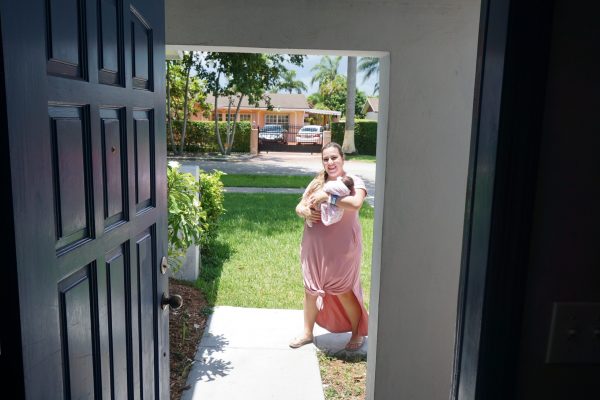 Mom and baby getting some sun and fresh air (C-Section Recovery: Taking Care of Yourself So You Can Care For Baby! Alexa Gonzalez Contributor Miami Mom Collective)