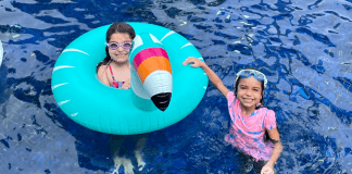 Sibling Rivalry: Tackle It With These 4 Strategies Vanessa's daughters playing in the pool (Sibling Rivalry: Tackle It With These 4 Strategies Vanessa Santamaria Contributor Miami Mom Collective)