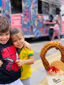 Valerie's children enjoying a treat in Downtown Doral (Love Where You Live: Why I Love Living in Doral Valerie Barbosa Contributor Miami Mom Collective)