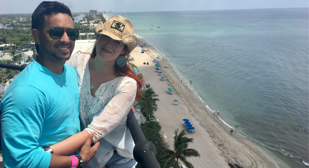 Image: Jessica and her husband enjoying a beach destination (Weekend Getaway: 12 Florida Destinations for Mom and Dad Jessica Alvarez-Ducos Contributor Miami Mom Collective)