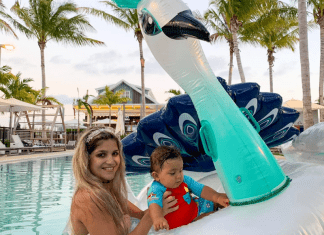 Bella and her son enjoying some pool time in the Keys (Family Fun in the Florida Keys: Where to Go & What to Do Bella Behar Contributor Miami Mom Collective)