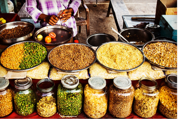 Beans and legumes being sold at a market (Lorena Lougedo Contributor Miami Mom Collective)