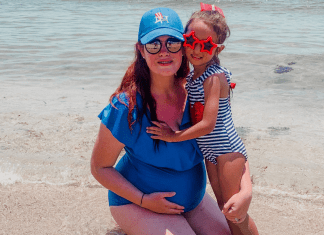 Jessica with her daughter at the beach (Beach More, Stress Less : Beach Day Tips and Hacks Jessica Alvarez-Ducos Contributor Miami Mom Collective)