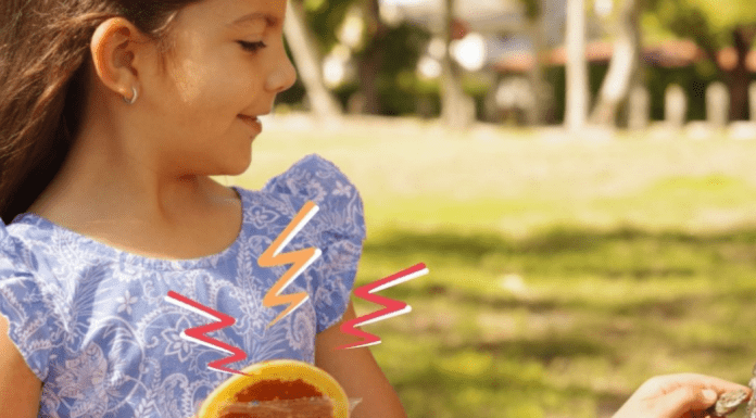 A little girl snacking on a ready to eat pancake from bakerly (Snack Time: Unwrap et Voilà With These Snacks From Bakerly Lynda Lantz Contributor Miami Mom Collective)