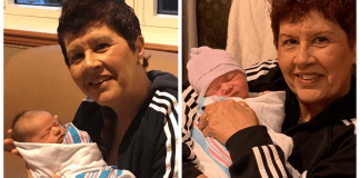 Holly holding her grandbabies for the first time (Grandparents Day 2021: Becoming a Grandparent Is a Special Gift Holly Farver Contributor Miami Mom Collective)