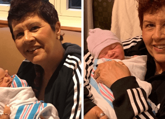Holly holding her grandbabies for the first time (Grandparents Day 2021: Becoming a Grandparent Is a Special Gift Holly Farver Contributor Miami Mom Collective)