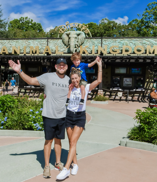 Image: Sandra with her family at Disney's Animal Kingdom (Disney at 50: Walt Disney World's Golden Birthday Celebration Sandra Jacquemin Contributor Miami Mom Collective)