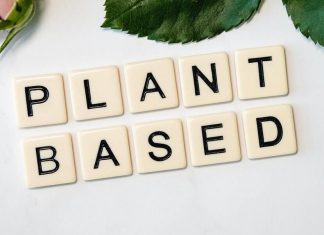 Image: Letter tiles that spell "Plant Based" (Going Vegan: It's Not As Difficult As You Think Sandra Jacquemin Contributor Miami Mom Collective)
