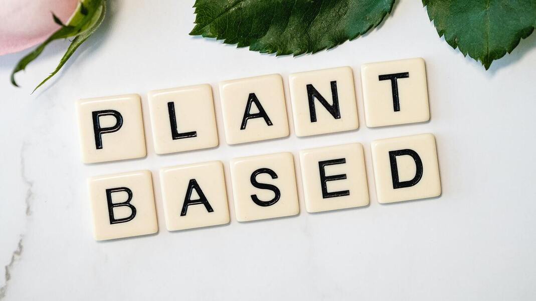 Image: Letter tiles that spell "Plant Based" (Going Vegan: It's Not As Difficult As You Think Sandra Jacquemin Contributor Miami Mom Collective)