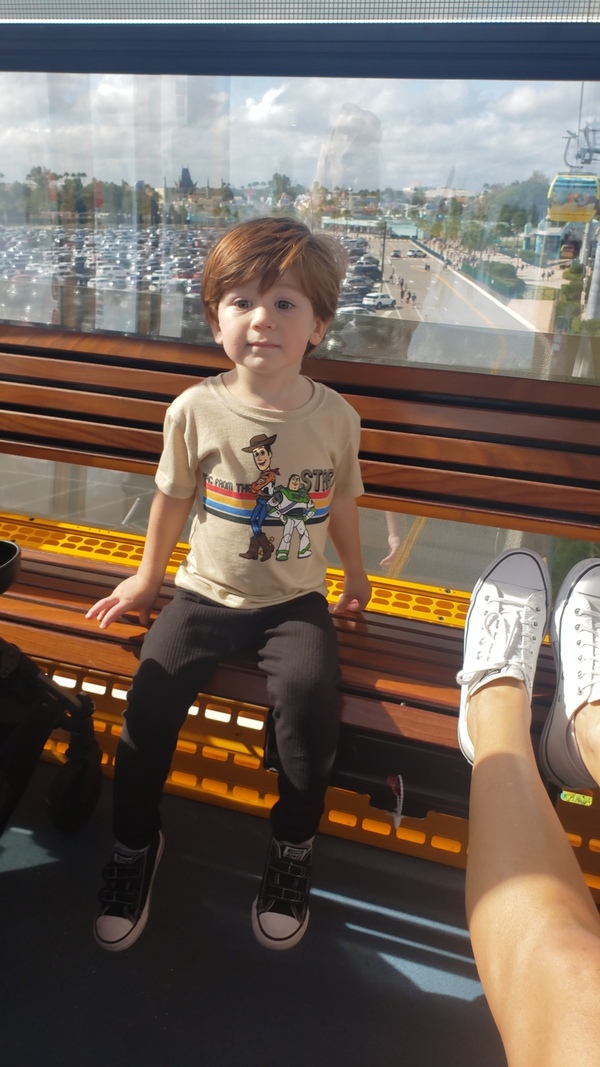 Image: Sandra's son enjoying park transportation (Sandra Jacquemin Contributor Miami Mom Collective)