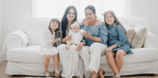 Diana with her mother and her daughters