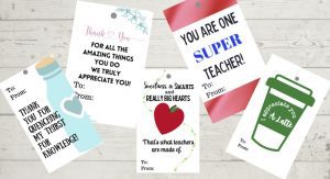 Teacher appreciation gift tags