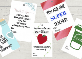Teacher Appreciation Week: Ideas & Free Printable Gift Tags Gift tags for teacher appreciation week