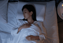 A woman sleeping