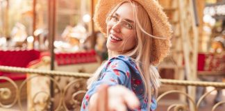 A woman out dancing and having fun